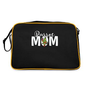Perroquet Maman Oiseau Animal - Sac Retro - noir/or - Dos