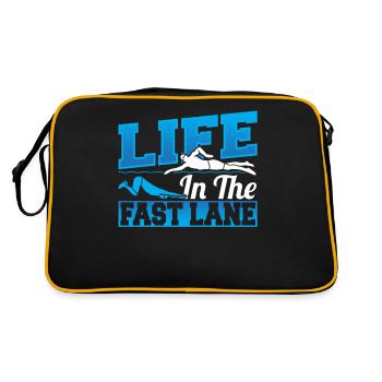 La vie du nageur sur la voie rapide Natation - Sac Retro - noir/or - Dos