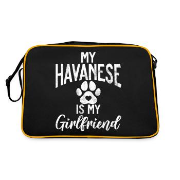 Gifts for Havanese Dog Lovers - Retro Tasche - Schwarz/Gold - Hinten