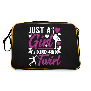 Bâton Twirling Bâton Twirler cadeau - Sac Retro - noir/or - Dos