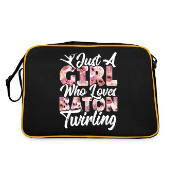 Bâton Twirling Bâton Twirler cadeau - Sac Retro - noir/or - Dos