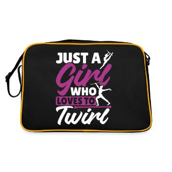 Bâton Twirling Bâton Twirler cadeau - Sac Retro - noir/or - Dos