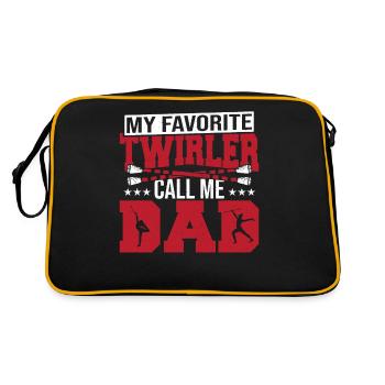 Bâton Twirling Bâton Twirler cadeau - Sac Retro - noir/or - Dos