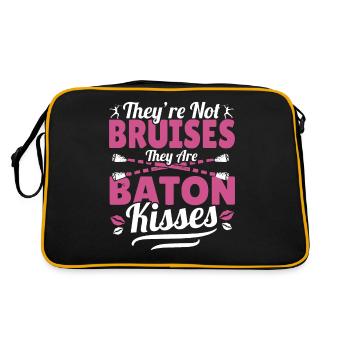 Bâton Twirling Bâton Twirler cadeau - Sac Retro - noir/or - Dos