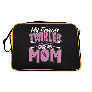 Bâton Twirling Bâton Twirler cadeau - Sac Retro - noir/or - Dos