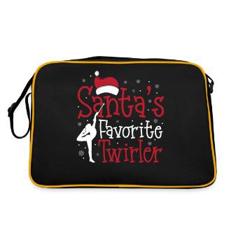 Bâton Twirling Bâton Twirler cadeau - Sac Retro - noir/or - Dos