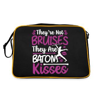 Bâton Twirling Bâton Twirler cadeau - Sac Retro - noir/or - Dos