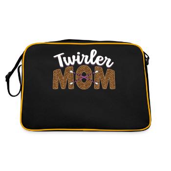 Bâton Twirling Bâton Twirler cadeau - Sac Retro - noir/or - Dos