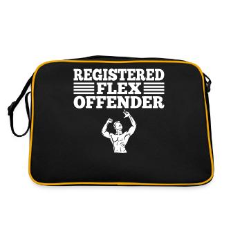 Funny Registered Flex Offender Bodybuilding - Retro Bag - black/gold - Back