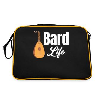 Barde Life, Joueur de luth, Musicien à cordes, Mandoliniste - Sac Retro - noir/or - Dos