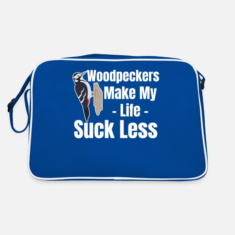 Woodpeckers make life less sucking Retro Bag