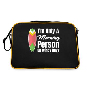 I'm just a morning person On windy days - Retro Bag - black/gold - Back