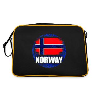 Norwegen - Retro Tasche - Schwarz/Gold - Hinten