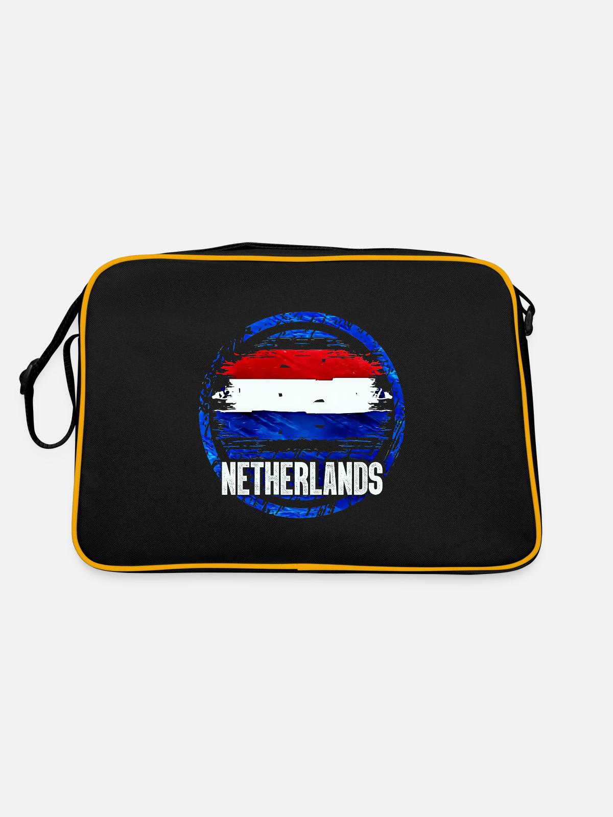 Pays-Bas - Sac Retro - noir/or - Dos