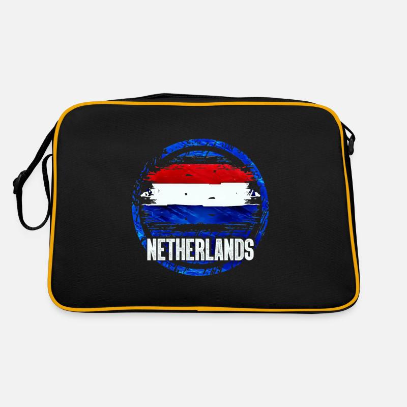 Niederlande - Retro Tasche - Schwarz/Gold