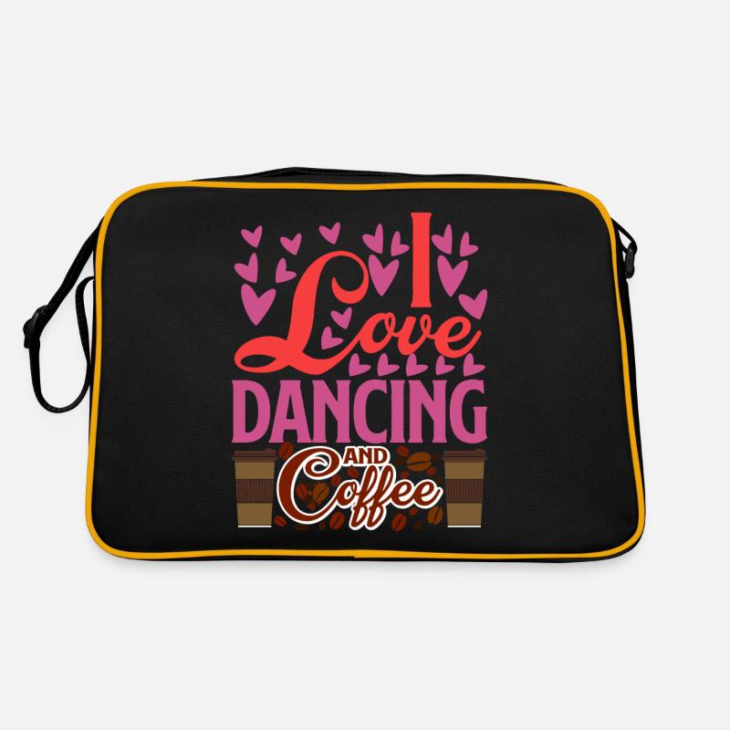 I Love Dancing And Coffee 2 Retro Tasche