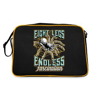 Tarantulas Eight Legs Endless Fascination Arachnid - Retro Tasche - Schwarz/Gold - Hinten