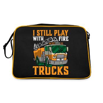 Je joue toujours avec Fire Trucks 2 - Sac Retro - noir/or - Dos