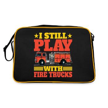 Je joue toujours avec les camions de pompiers 3 - Sac Retro - noir/or - Dos