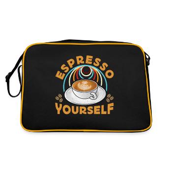 Espresso Yourself Coffee Drinker Barista Caffeine - Retro Bag - black/gold - Back