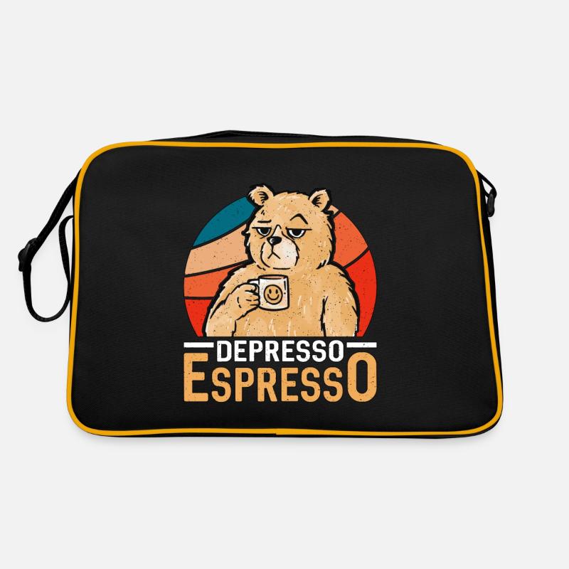 Espresso Depresso Espresso Coffee Drinker Latte Retro Tasche