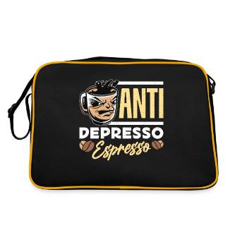 Espresso Anti Depresso Espresso Coffeeshop Latte - Retro Bag - black/gold - Back