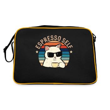 Espresso Self Loves Coffee Bean Barista Caféine - Sac Retro - noir/or - Dos