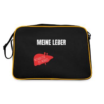 Kerwe Schützenfest Geschenk Bierfest Party - Retro Tasche - Schwarz/Gold - Hinten