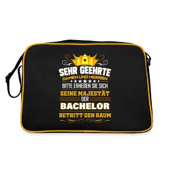 Bachelor Abschluss Geschenk für seine Majestät - Retro Tasche - Schwarz/Gold - Hinten
