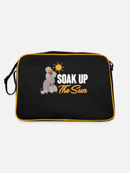 Profitez du soleil ! Bain de soleil en été - Sac Retro - noir/or - Dos