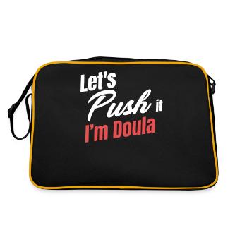 Let’s Push It Je suis une sage-femme doula grossesse - Sac Retro - noir/or - Dos