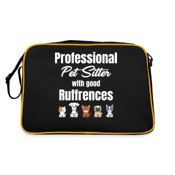 Professional pet sitter with good frills - Retro Bag - black/gold - Back