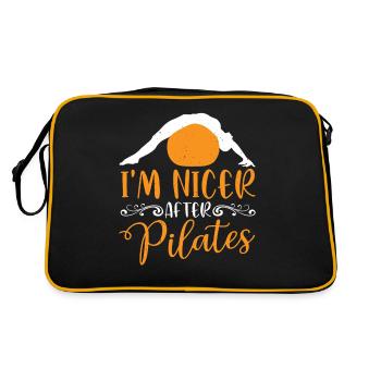 I'm Nicer After Pilates 3 - Retro Bag - black/gold - Back