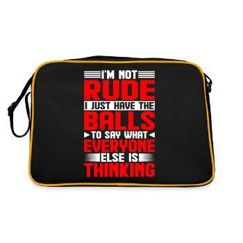 The Balls To Say What Everyone Else Is Thinking 1 - Retro Bag - black/gold - Back
