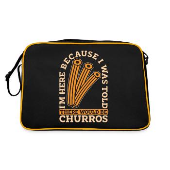 Churros Je suis ici parce qu’on m’a dit de la nourriture mexicaine - Sac Retro - noir/or - Dos
