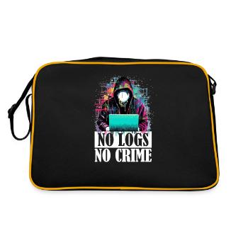 No Logs No Crime : L'éthique du hacker - Sac Retro - noir/or - Dos