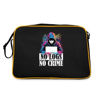 Code du hacker éthique : Pas de journal, pas de - Sac Retro - noir/or - Dos