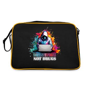 Le mantra du piratage éthique : renifler les - Sac Retro - noir/or - Dos