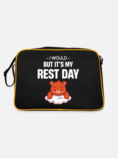 I'd do it, but it's my rest day fr-yay - Retro Bag - black/gold - Back