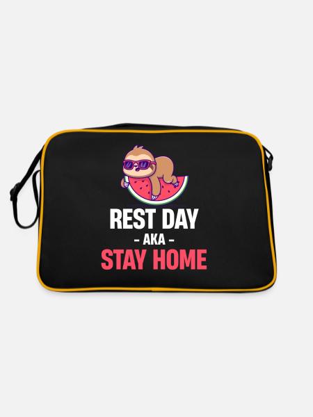Reposez-vous les jours marqués par un - Sac Retro - noir/or - Dos