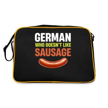 Allemand qui n’aime pas la saucisse Bratwurst allemande - Sac Retro - noir/or - Dos