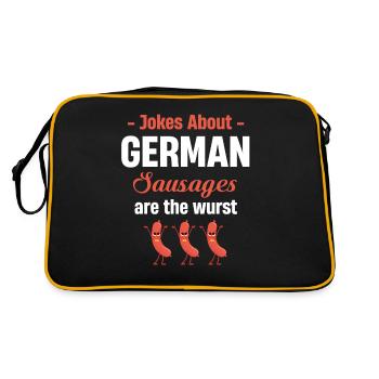 Les blagues sur les saucisses allemandes sont la saucisse - Sac Retro - noir/or - Dos