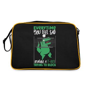 Jedes Mal, wenn Sie traurig sind, stellen Sie - Retro Tasche - Schwarz/Gold - Hinten