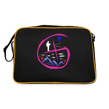 Geocacher Design Geocache Treasure Hunt Geocacher - Sac Retro - noir/or - Dos
