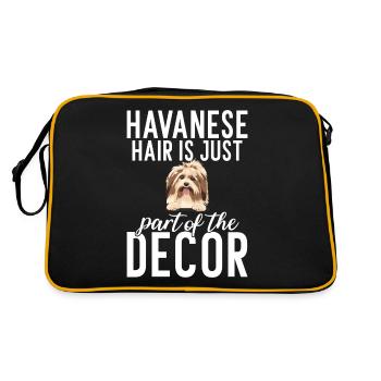 Gifts for Havanese Dog Lovers - Retro Tasche - Schwarz/Gold - Hinten