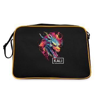 Colorful Kali Linux Dragon Design for DevOps & - Retro Bag - black/gold - Back