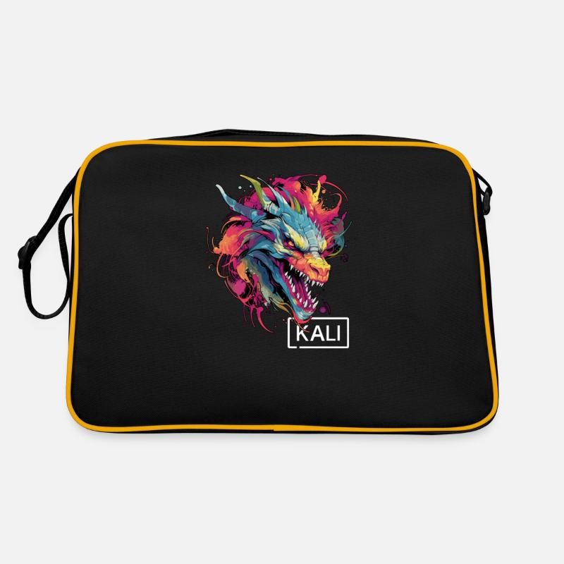 Kali Linux Dragon Design coloré pour DevOps et Sac Retro