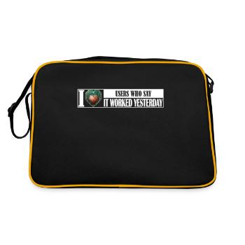 Funny Yesterday's Tech Mysteries it worked - Retro Bag - black/gold - Back