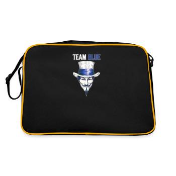 White Hat Pride: Team Blue Hackathon Icon - Retro Bag - black/gold - Back