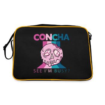 Concha Voir Je suis occupé Amateur de pâtisserie de pain de coquille sucrée - Sac Retro - noir/or - Dos